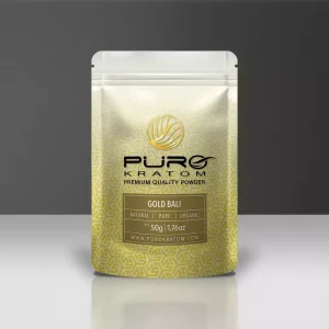 Puro Kratom powder Gold Bali strain product photo