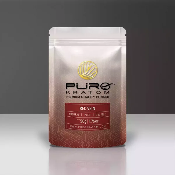 Puro Kratom powder Red Maeng Da strain product photo